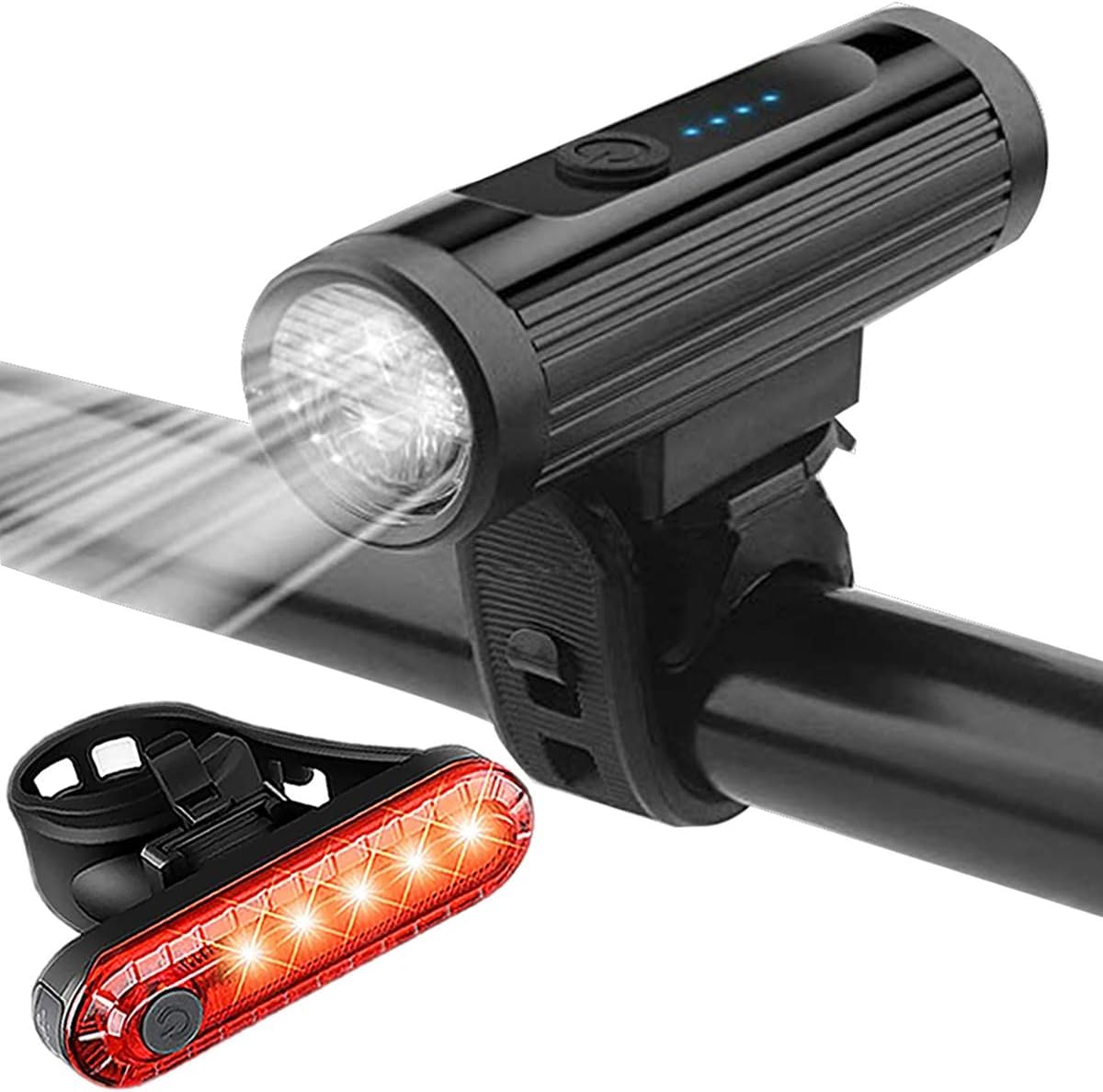 Linist Bicycle Headlight and Rear Light Set - USB Rechargeable Bike Lights Front and Back - Super Bright Bicycle Light Set - Waterproof - Flashing (B0CF5YQTHP) Amazon Price History, Amazon Price Tracker