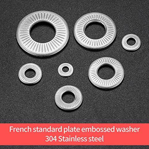 belleville 128 pcs conical knurled spring washers stainless steel coned-disc amp disc cupped spring washers assortment set m3-m12