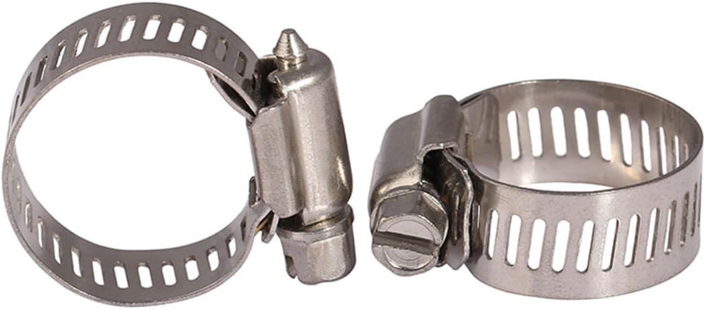Hose Throat Clamp Adjustable 6-165mm Stainless Steel Worm Gear Hose Clip Water Pipe Hood Washing Machine Gas Pipe Collar Clamp(105-127)