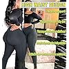 Women's High Waist Yoga Pants Tummy Control Slimming Booty Leggings Workout Running Butt Lift Tights (Black, Large)