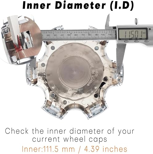 Miniatura 9 de GTownWorks Tapones centrales de rueda de 5.512 in para tapones centrales PT280-35170-02, paquete de 4 fundas centrales de repuesto (negro)