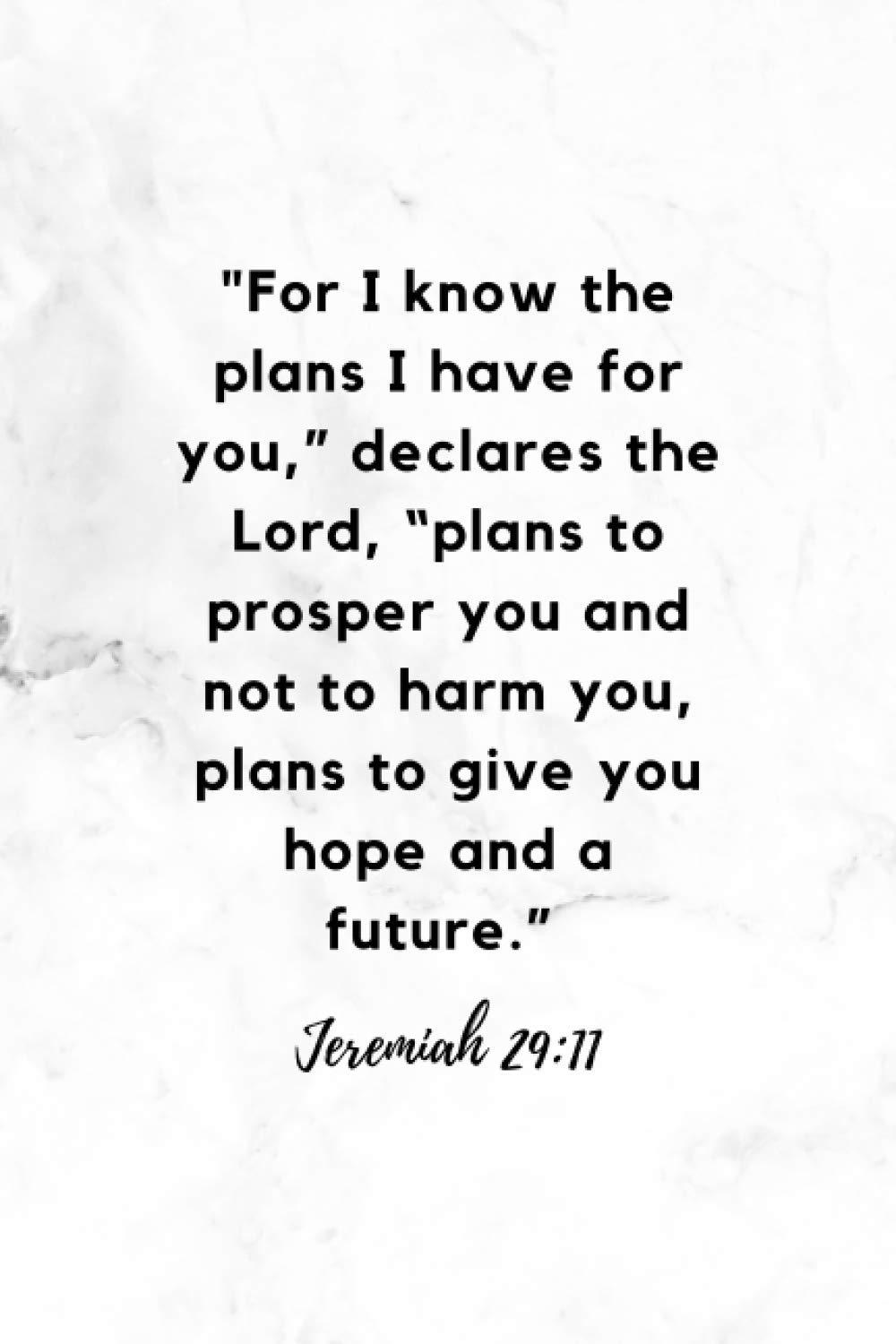 Jeremiah 29:11 Bible Verse Journal Notebook | Christian Prayer Journal