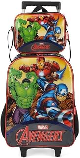 Kit Mochila Rodinha Infantil Vingadores +Lancheira Luxcel