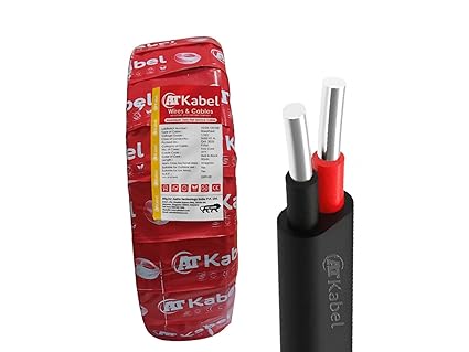 AT Kabel 10 sq mm Aluminium Service Wire/Cable Twin Flat Length -90 mtr