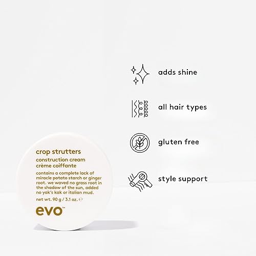 Miniatura 3 de EVO Crop Strutters Crema de construcción - Crema suavizante para el cabello de fijación media - Apoya y proporciona definición con brillo medio