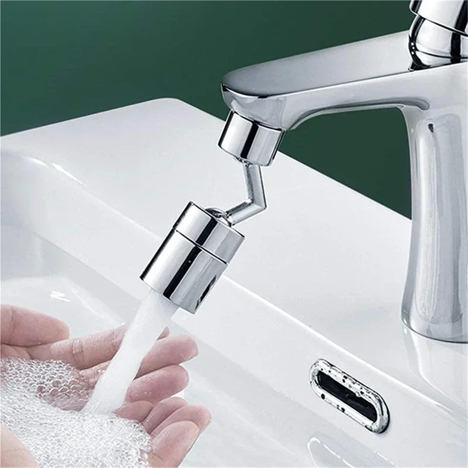TTDGYYXW Rubinetto da Cucina a 720° Aeratore antispruzzo Rubinetto da Bagno Spruzzatore Girevole Adattatore prolunga per ugello per Risparmio Acqua (modalità Singola B)