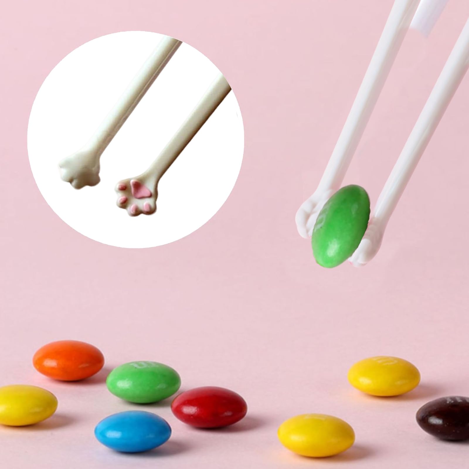 Ferizzia Katzenpfoten Essstäbchen - Niedliche Stäbchen Mit Anti-Rutsch-Griff