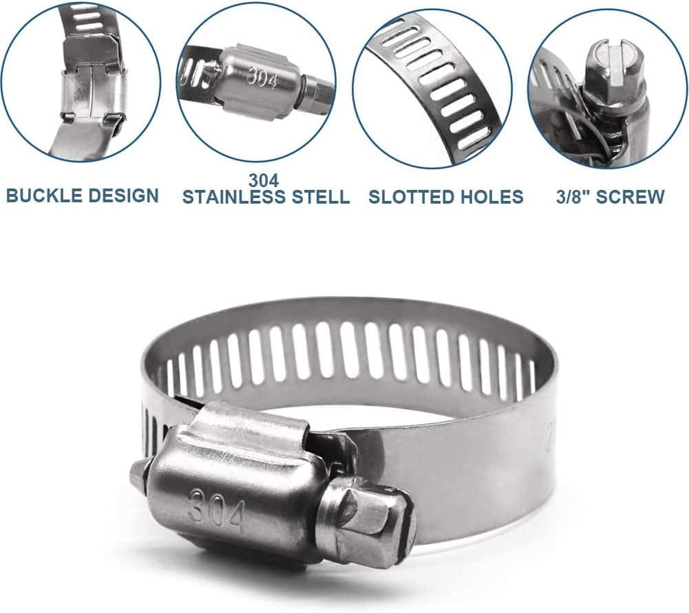 3/4 Transmission Hose Fuel Line High-Pressure Transmission Cooler Injection Hose with 10 Clamps For Gas, Diesel, Bio-diesel Fuel, Engine Oil, Hydraulic 20 Feet