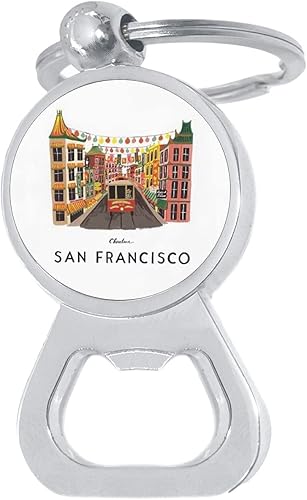 Llavero abrebotellas de coche con cable de San Francisco