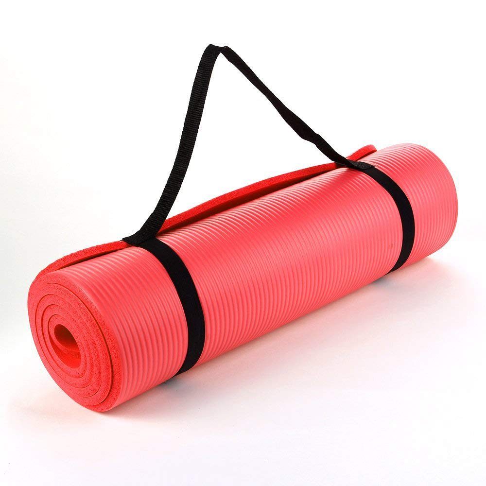 TNP Accessories Thick Cushioned Pilates and Yoga Mat, 182cm x 60cm x 16mm (Red)