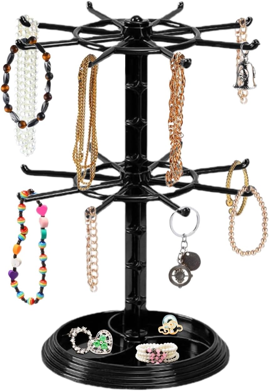 Ysmooiuy Jewelry Stand Necklace Holder Two Counter Top