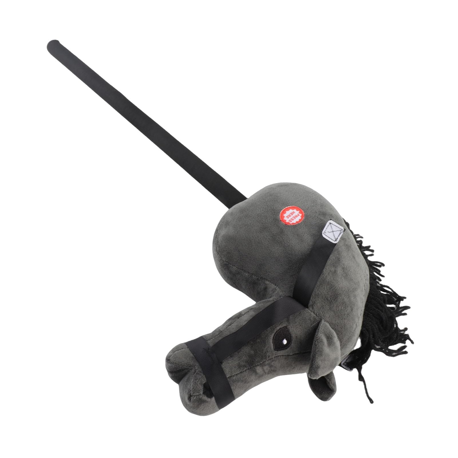 Juguete de Palo de Caballo de 70 Cm con Sonido Juguete de Cabeza de Caballo de Felpa Suave para Niños, Sonidos de Galope y Relincho, de Peluche de Piel Sintética Marrón para Niños Pequeños,