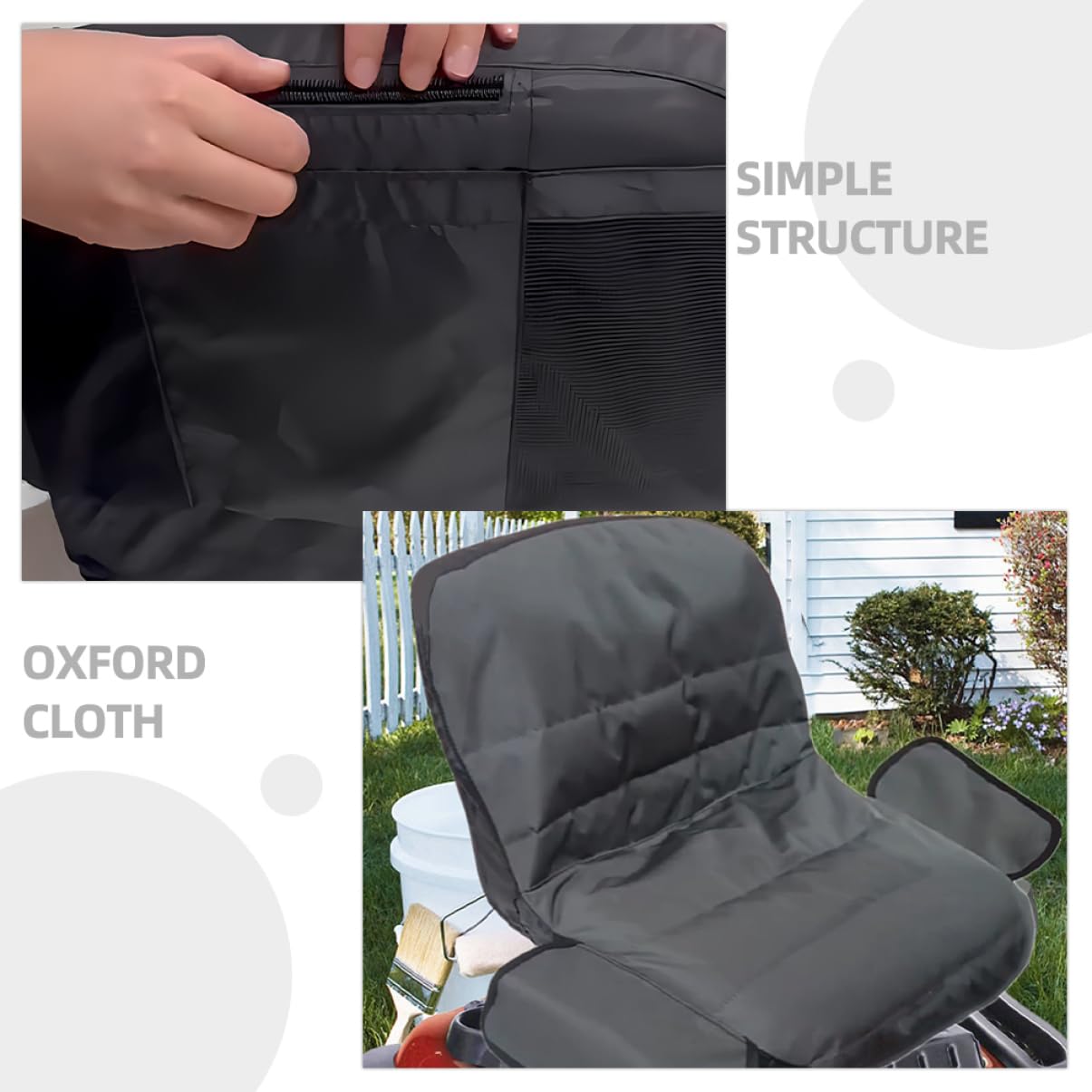 POPETPOP Funda de Asiento para Cortacésped, Resistente al Desgaste y Cómoda para Uso Exterior, Funda Protectora para Asientos de Maquinaria de Jardín