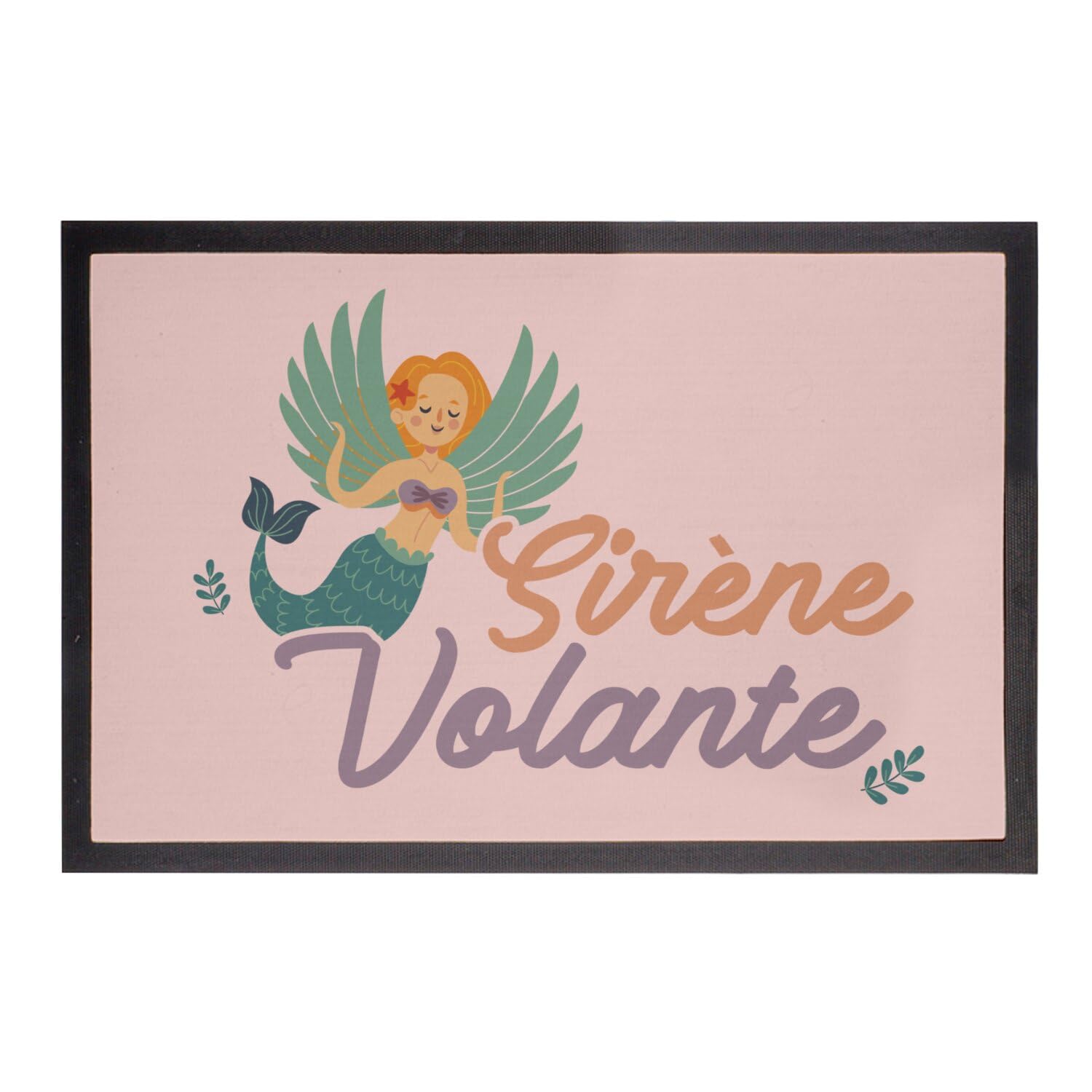 Paillasson rose sirène anti-saleté : la solution humour contre les pas de porte tristes