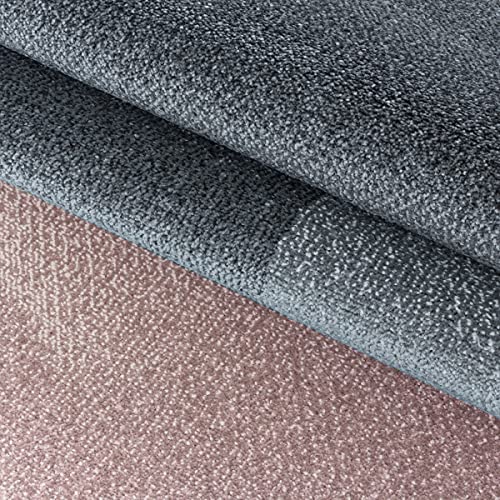Tapis rose Zipcode rectangulaire 80x250 cm pour couloir moderne