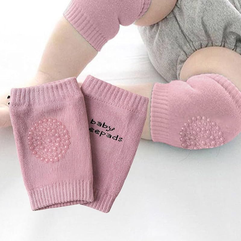 2 Pair Baby Knee & Elbow Pad Cushion Infant Toddlers Crawling Anti Slip Leg Warmer Baby Kneecap Protector for Unisex Kids Safety Knee Guard 2