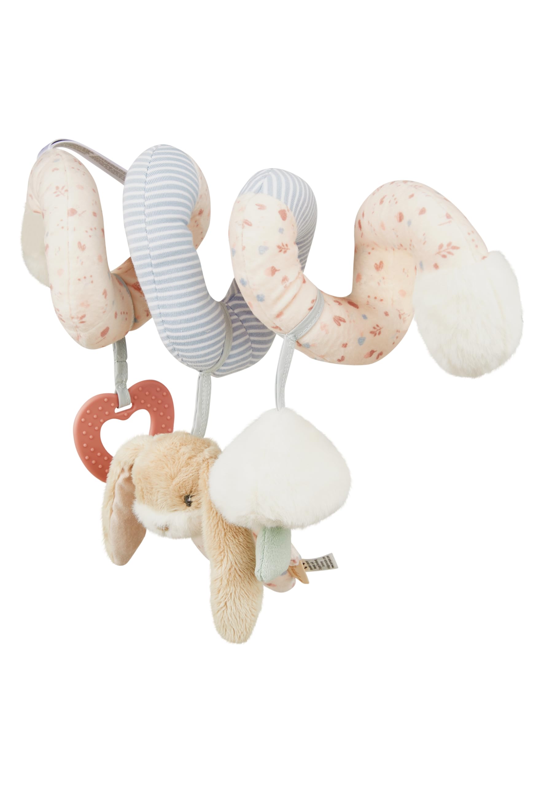 Sterntaler Spirale giocattolo coniglietto Hanni – Giocattolo Activity per il fissaggio a ovetto, passeggino o box – giocattolo morbido con sonaglio e anello di presa a forma di cuore in silicone, rosa