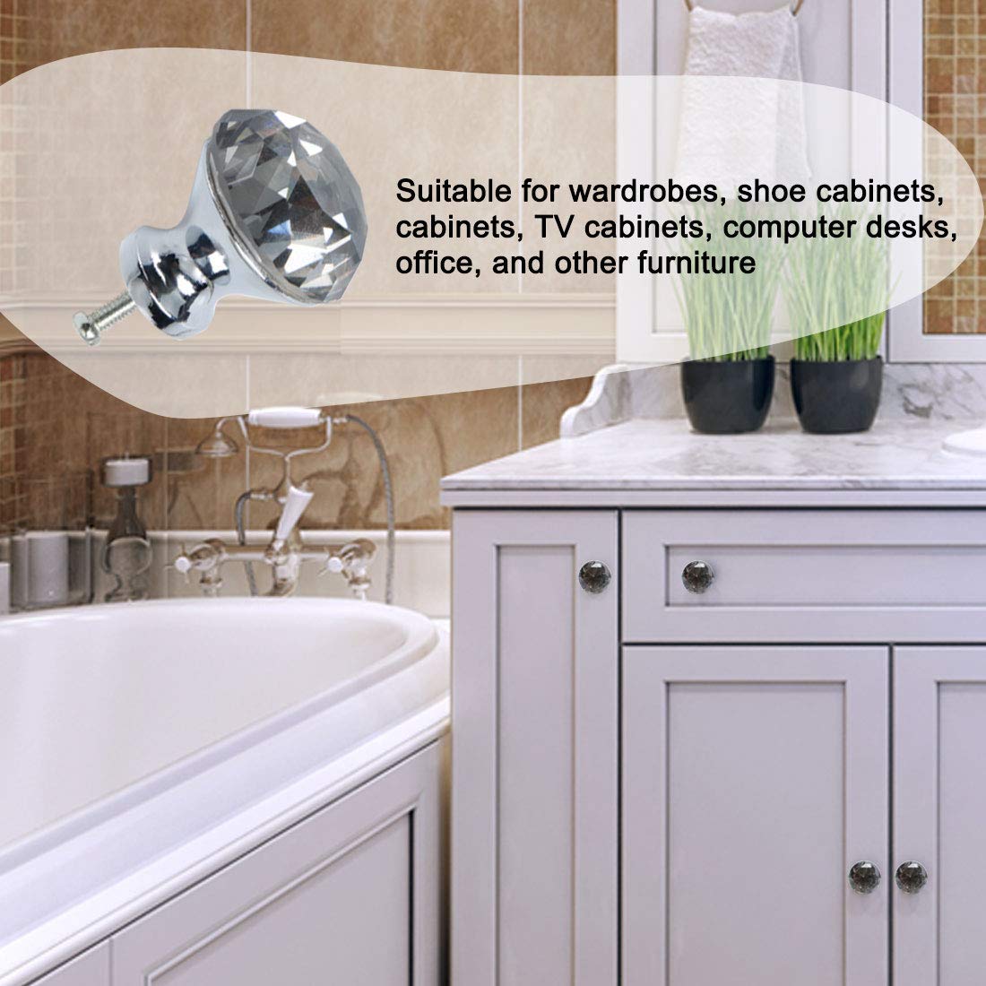 3 PCS Alliage Zinique Tirer Bouton Champignon Forme Armoire Poignée