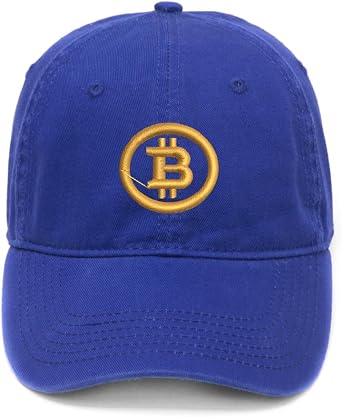 Bitcoin Embroidered Mens Baseball Cap