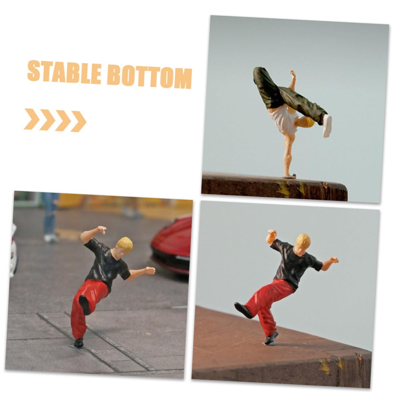 6pezzi Miniature Hiphop Figure Statue Decorazione Per Table Di Danzatore Street Dance Elemento Unico Per Collezionisti e Appassionati Di Hiphop