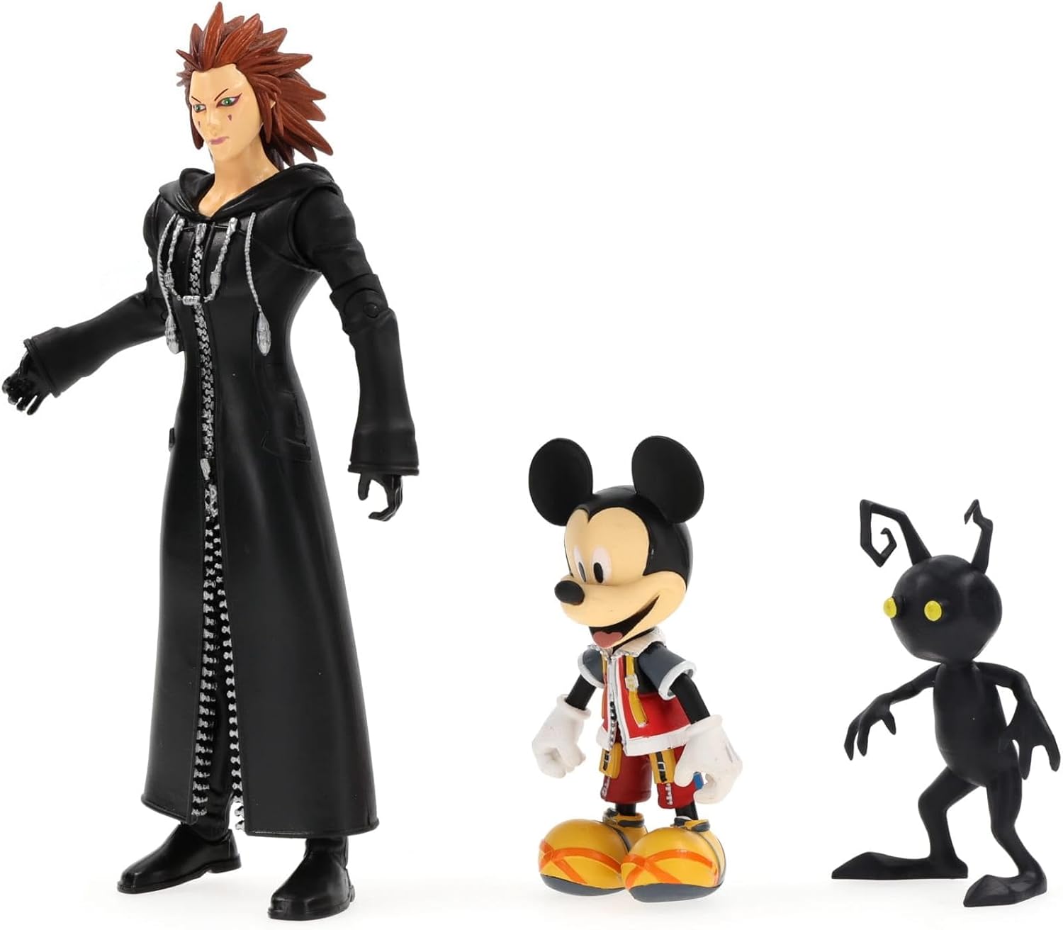 Diamond Select Toys Kingdom Hearts Select: Mickey, Axel, & Shadow Action Figure Set, Multi-Colored, 7 inches (APR178612)