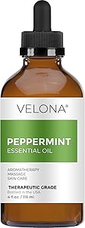 velona Peppermint Essential Oil 4 Fl Oz | Therapeutic Grade | for Aromatherapy Diffuser, Massage, Skincare, Haircare, Soapmaking | Undiluted and Multipurpose