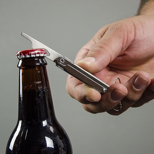 Miniatura 6 de Lucky Line UtiliCarry - Micro herramienta compacta de acero inoxidable, cuchillo de bolsillo multiherramienta en clip para llaves, para transporte