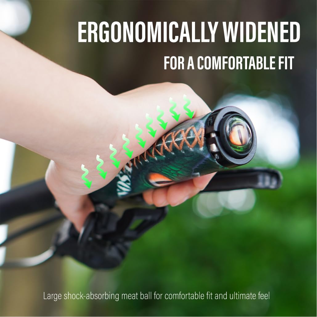 CHooee Impugnature ergonomiche per mountain bike, in silicone per manubrio MTB/BMX.