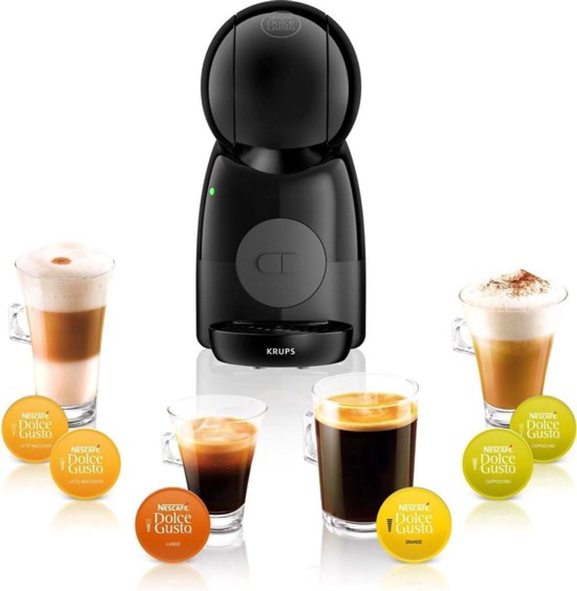 Krups NESCAFÉ Dolce Gusto Piccolo XS KP1A35 - W zestawie opakowanie próbne na 48 filiżanek - Czarny