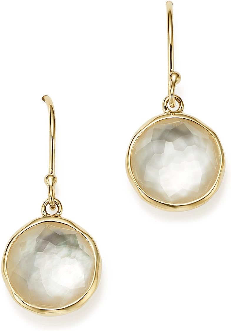 Ippolita LOLLIPOP Mini Earrings in 18K Gold and Mother of Pearl STYLE# GE209DFMOP