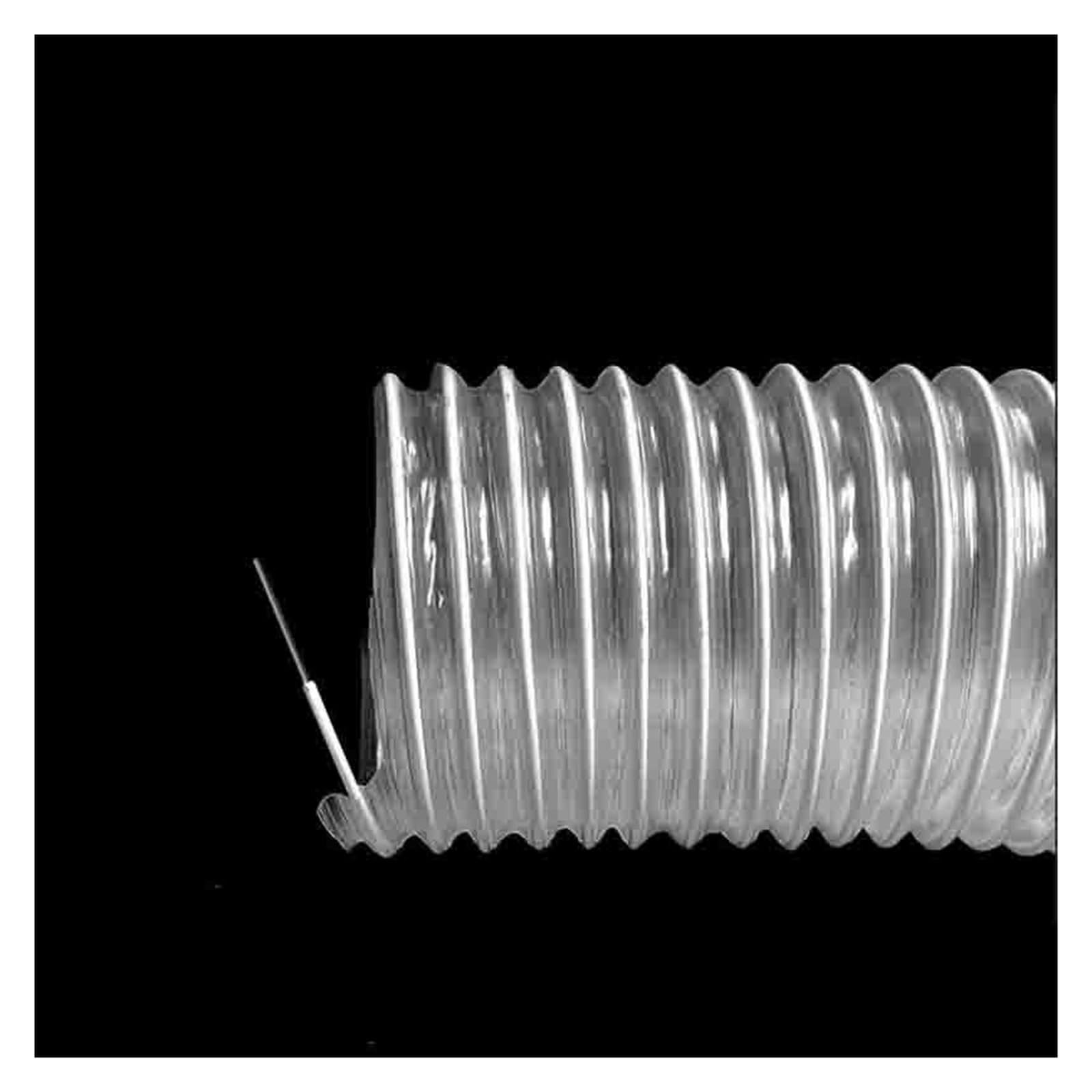 Flexible Aspiradora Limpieza Manguera Diámetro interno plástico transparente industrial de la manguera 30-100m m del alambre de acero del PVC longitud de 1-5 metros(4 Meter,Inner Diameter 30mm)