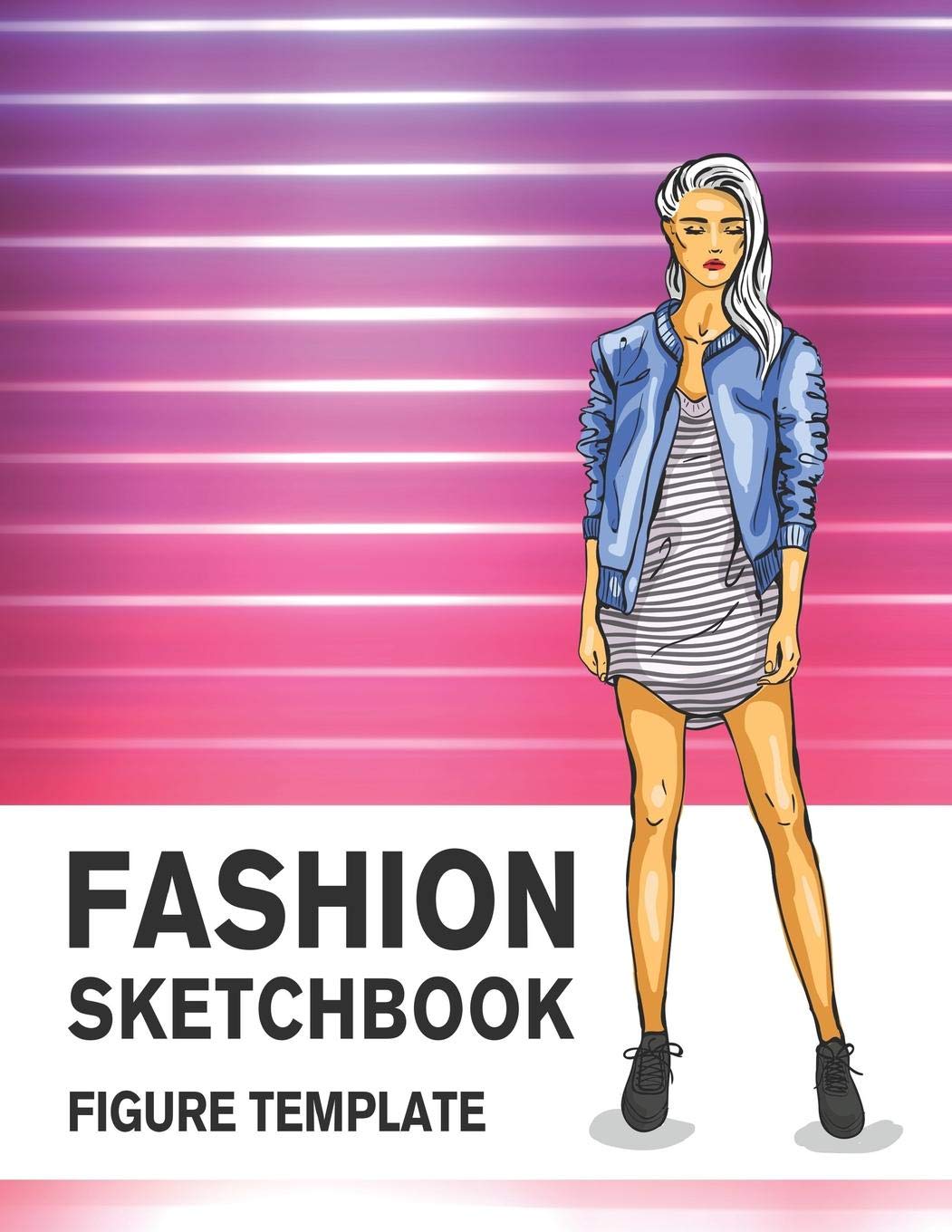 Fashion Sketchbook Figure Template: 430 Large Female Figure Template for Easily Sketching Your Fashion Design Styles and Building Your Portfolio (Fashion Sketchbook with Female Figure Template)