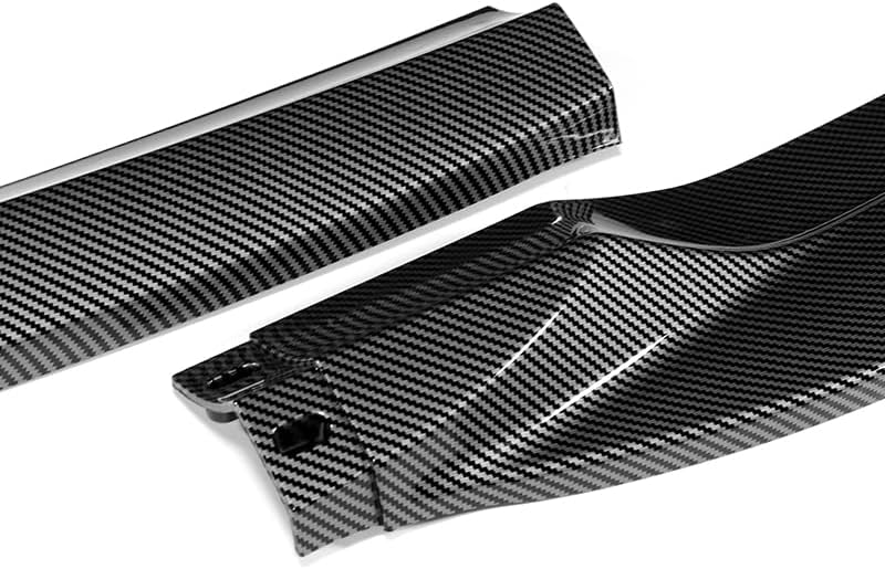 Hyperspeed Front Bumper Spoiler Lip 3PCS ABS STP-Style Fit for 2008 2009 2010 2011 Mercedes-Benz W204 C63 AMG Sedan, Car Mods Accessories Replacement Parts, Air Chin Body Kit Splitter (Carbon Look)