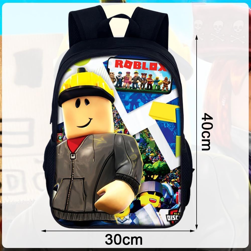 Roblloxx School Bag, Cartoon Children Backpacks, Anime Backpack, Child-friendly Bag, Suitable for Children and Teenagers, for School or Travel Roblloxx School Bag, Cartoon Children Backpacks, Anime Backpack, Child-friendly Bag, Suitable for Children and Teenagers, for School or Travel