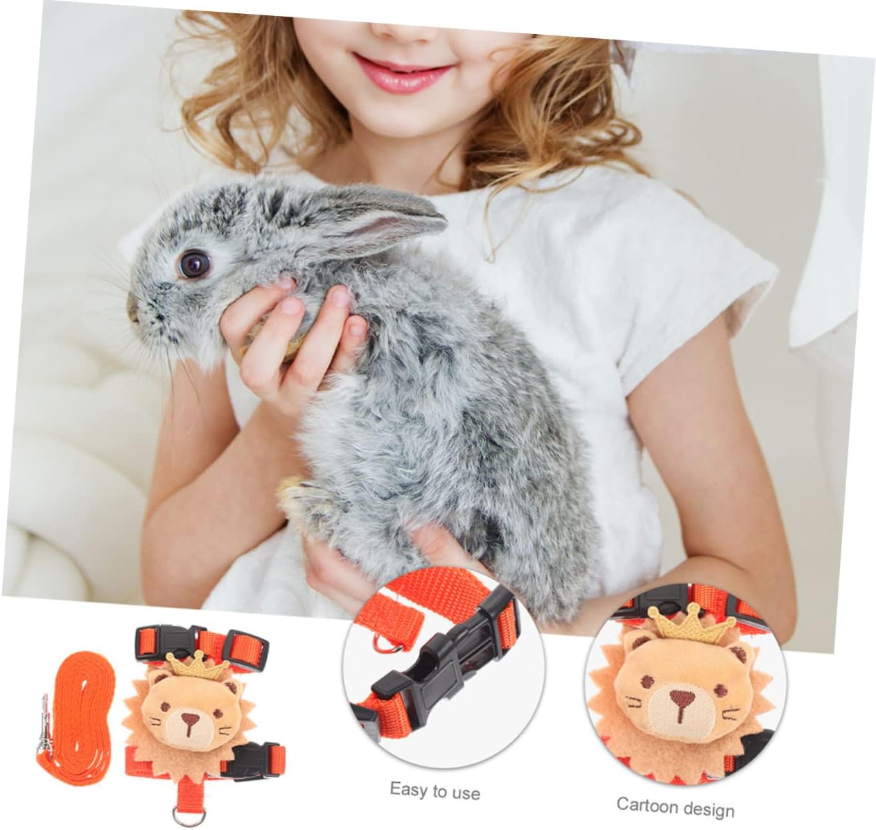 YARNOW 2sets Pet Harness Leash Rabbit Leash for Small Animals Training for Puppies Easy One-Hand Operation