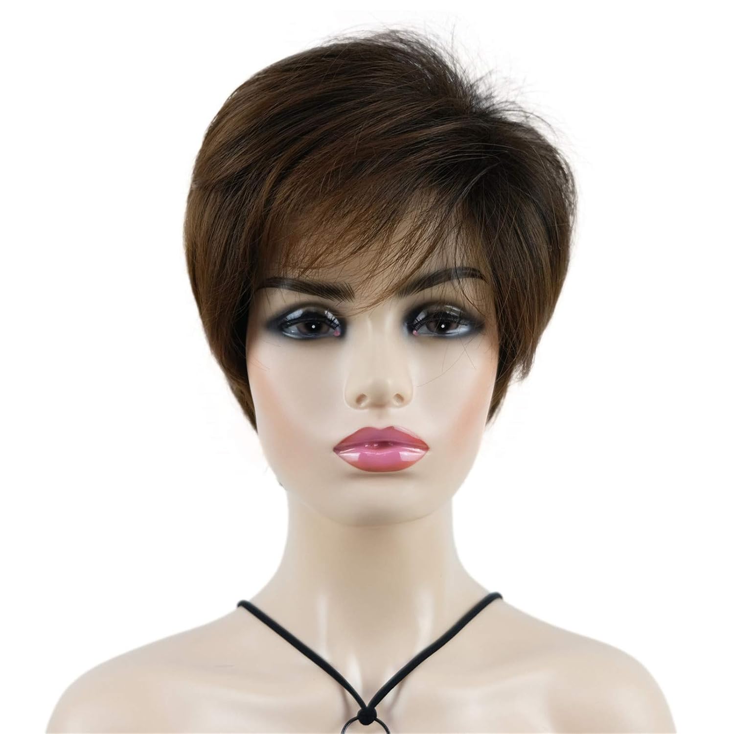 Wiginway Short Straight Synthetic Wigs with Bangs Premium Hair for Women #2T30