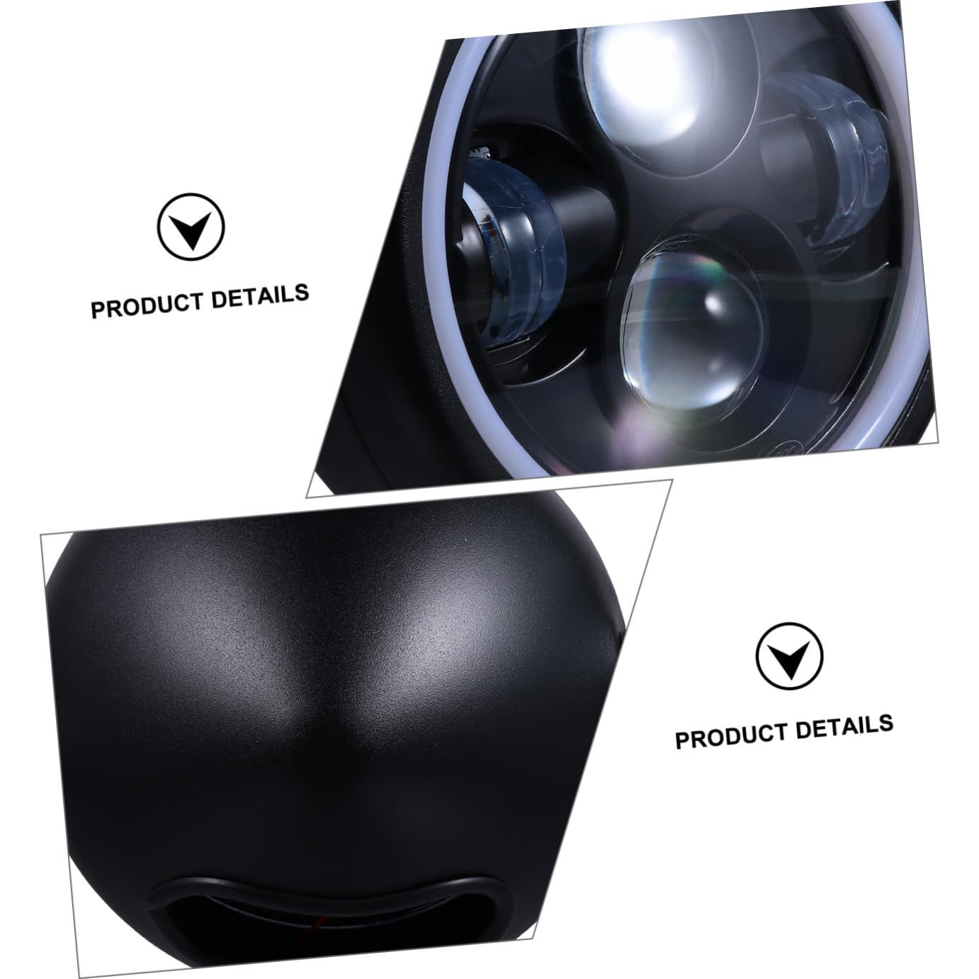Faro Anteriore LED Retrò per Moto 35w 12v in Acciaio Inossidabile e Vetro, Luce Guida Notturna Sicura per Condizioni Meteo Avverse e Nebbia