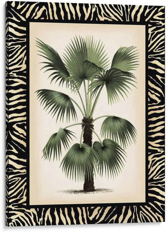 Small Palm in Zebra Border II by the Artist Vision Studio