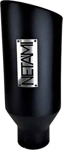 Miniatura 3 de NETAMI NT407018RBK - Punta de escape diésel de acero inoxidable con revestimiento de cerámica negra de alta temperatura, longitud total 18 pulgadas,
