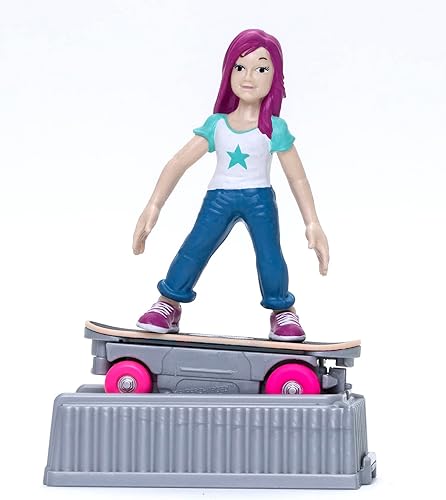 Miniatura 4 de NSI Toys #Boneless Super-Charged Mini Toy Stunt Skateboard con figura de acción de patinador posable