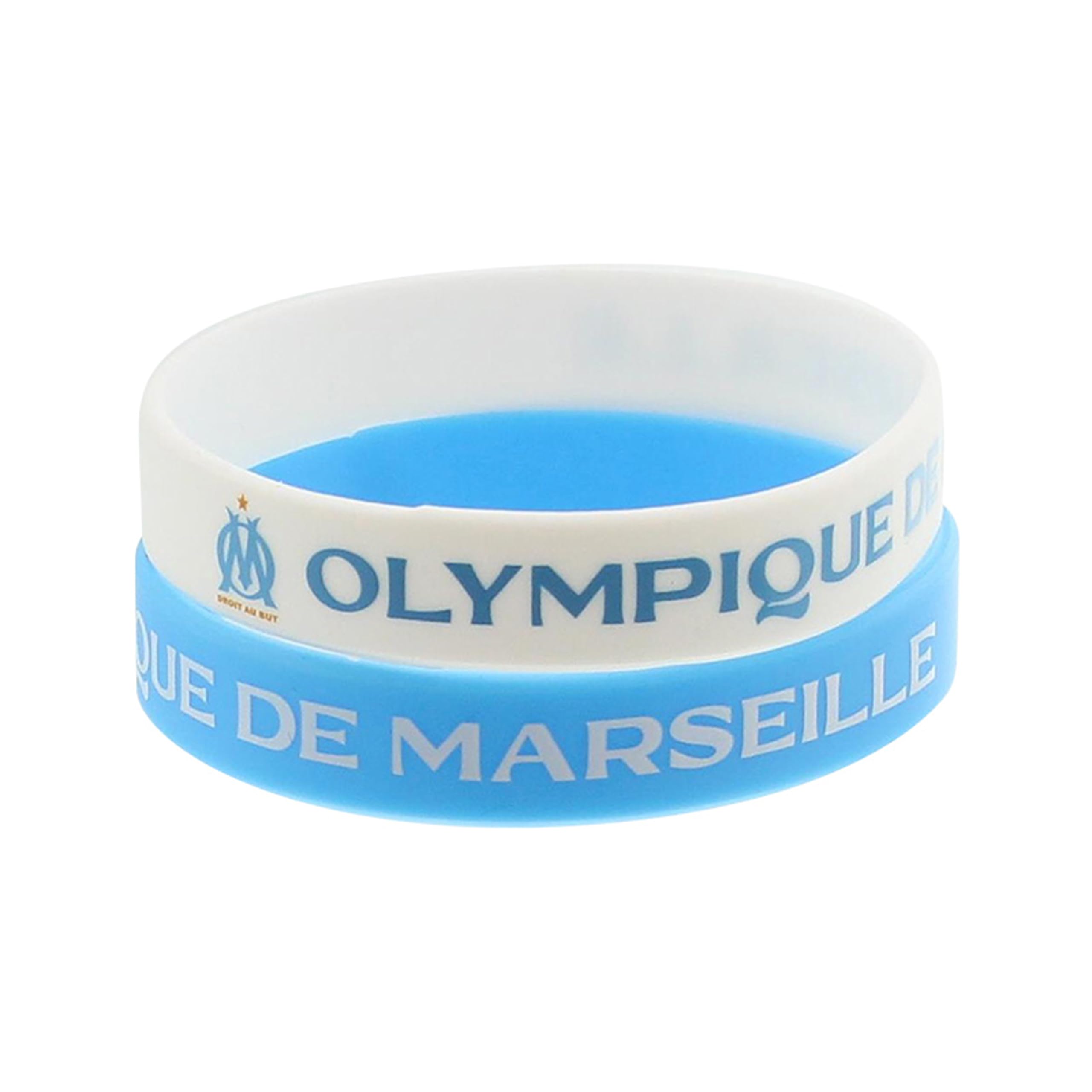 OLYMPIQUE DE MARSEILLE 2 x Bracelet Allez l'OM - Collection officielle