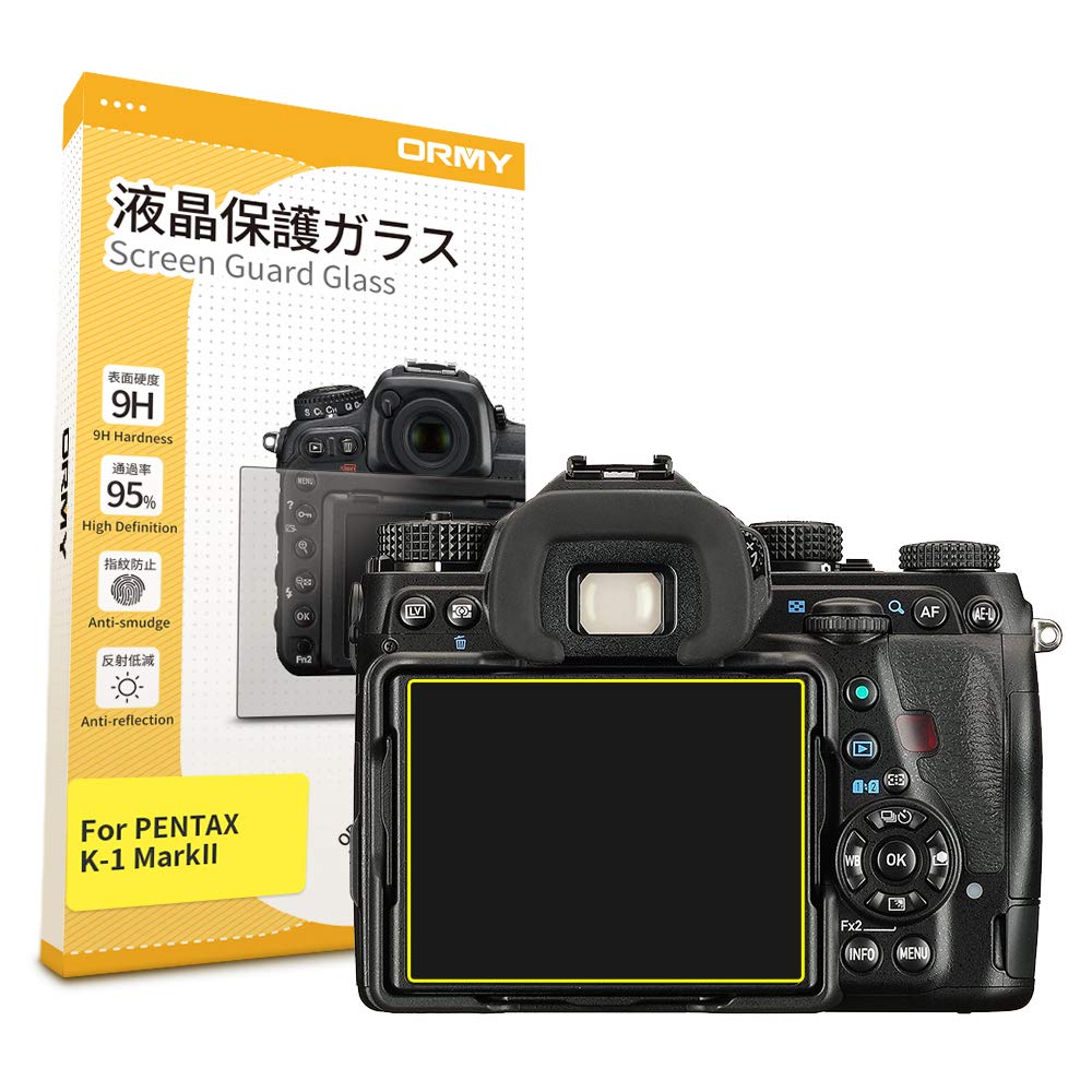ORMYTempered Glass Camera Screen Guard for Penatax K-1 MarkII [Ultra-thin, High Definition, 9H Hardness]