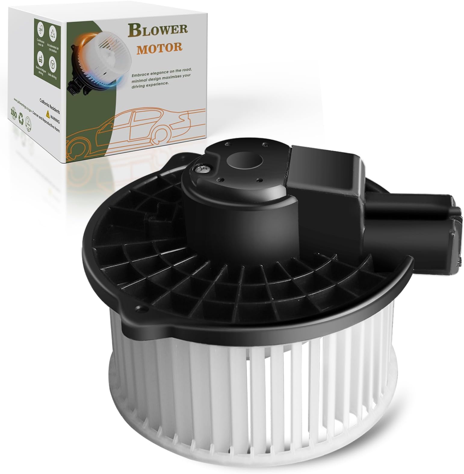 AC Heater Blower Motor - Compatible with Mazda CX-5 2017-2022, Mazda 6 2014-2021, Without ATC (Digital Temp Control) - Motor Fan# GHP961B10, PM4106
