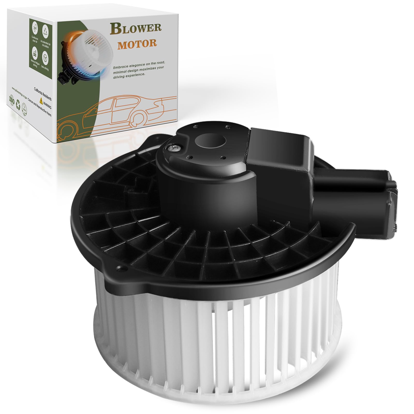 AC Heater Blower Motor - Compatible with Mazda CX-5 2017-2022, Mazda 6 2014-2021, Without ATC (Digital Temp Control) - Motor Fan# GHP961B10, PM4106