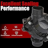 Vista 4 de MITZONE Conjunto de termostato de refrigerante del motor compatible con BMW E70 X5 E71 X6 3.0L reemplazar 11537550172