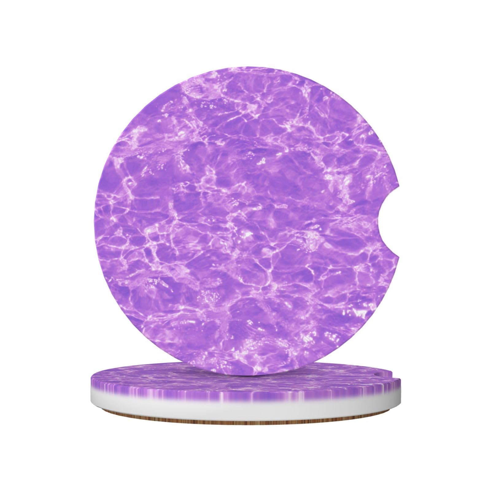 Water Texture in Lilac Ceramic Coasters,2pcs