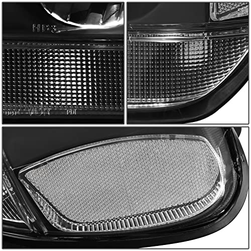 Auto Dynasty Pair Of Black Housing Clear Corner Left+Right Headlights Headlamps Compatible With Jeep Grand Cherokee Wj 99-04 #TOP3