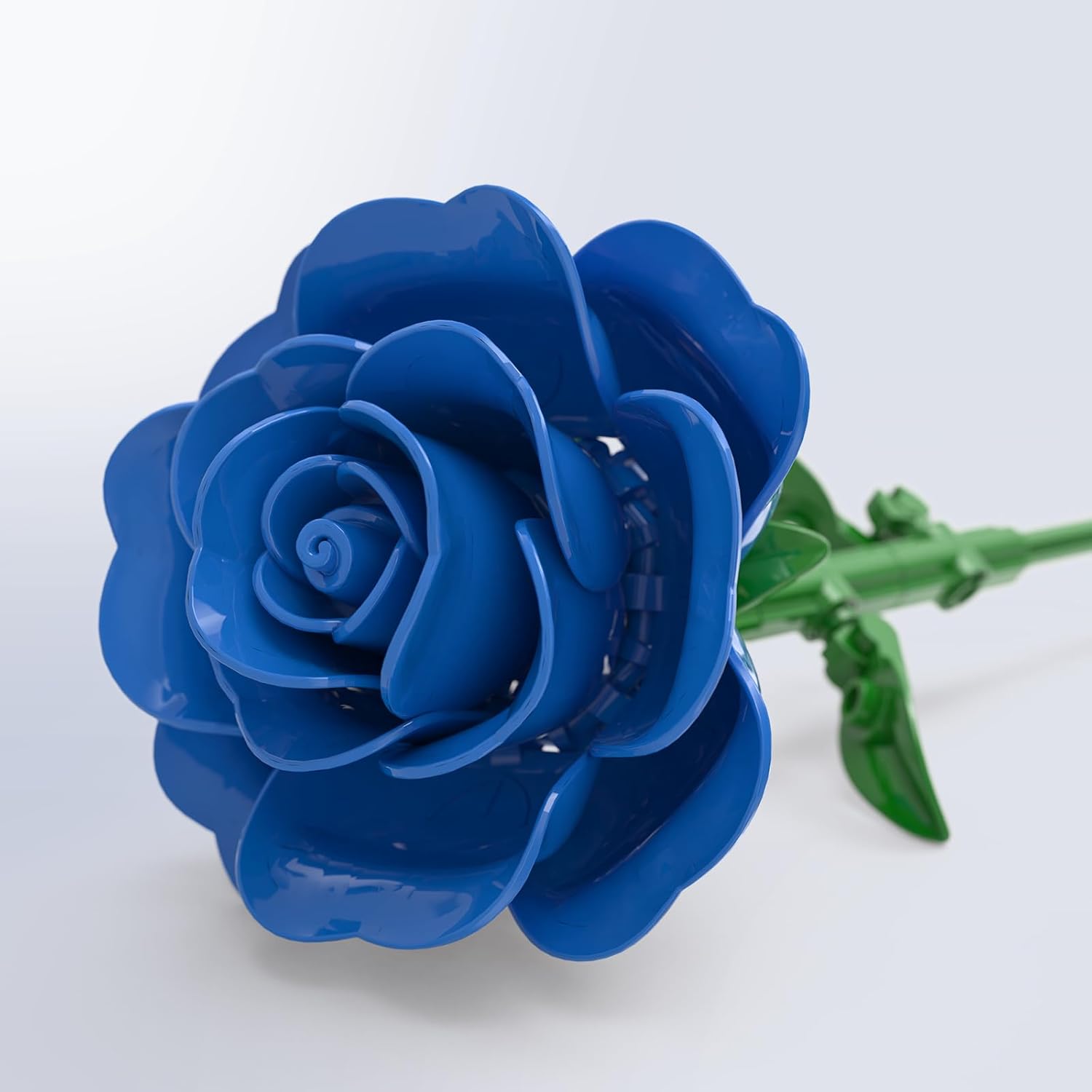 Blue Rose Bouquet Building Set, Blooming Rose Flower Kit for Women and Adults, Artificial Eternal Rose for Home Decor Display, Creative Gift for Her