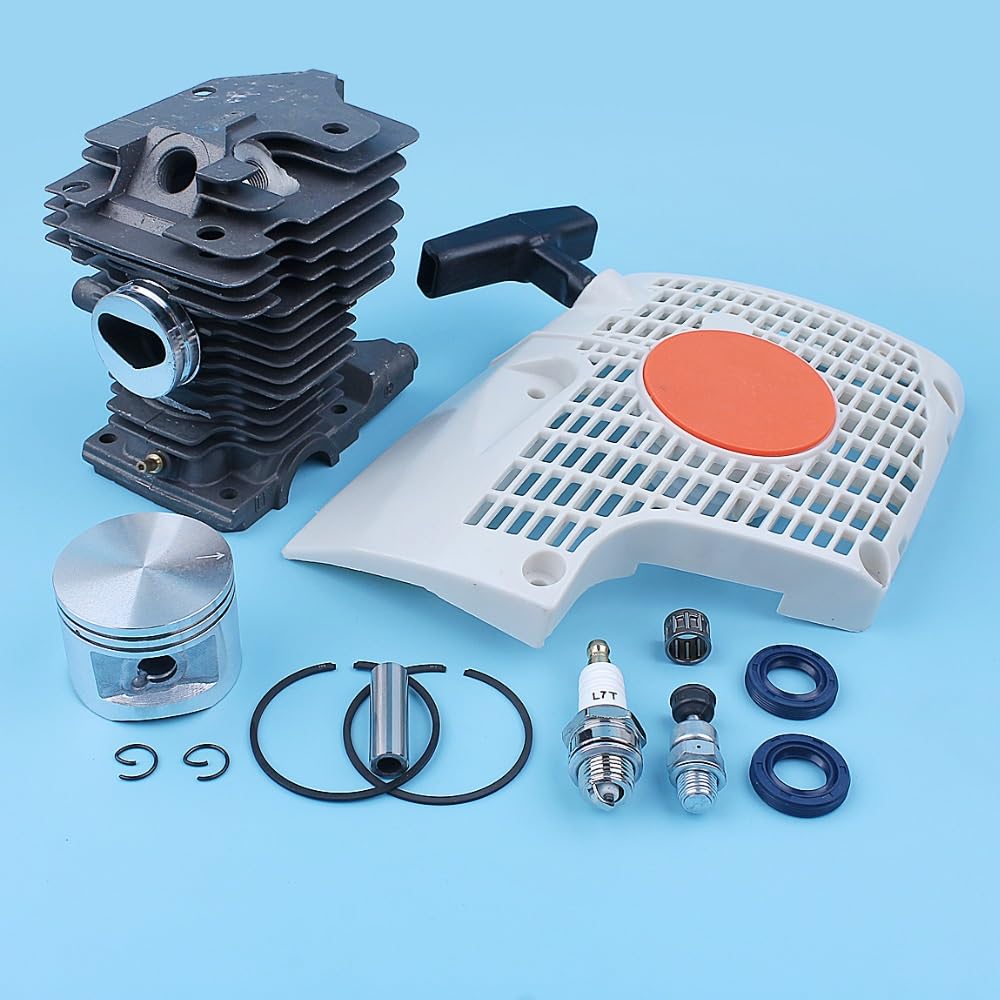 Kit de cojinete de sello de aceite de arranque de retroceso de pistón de cilindro de 46mm, for piezas de repuesto de motosierra STIHL, MS270 MS280 MS280C Kit de sello de aceite para motosierra