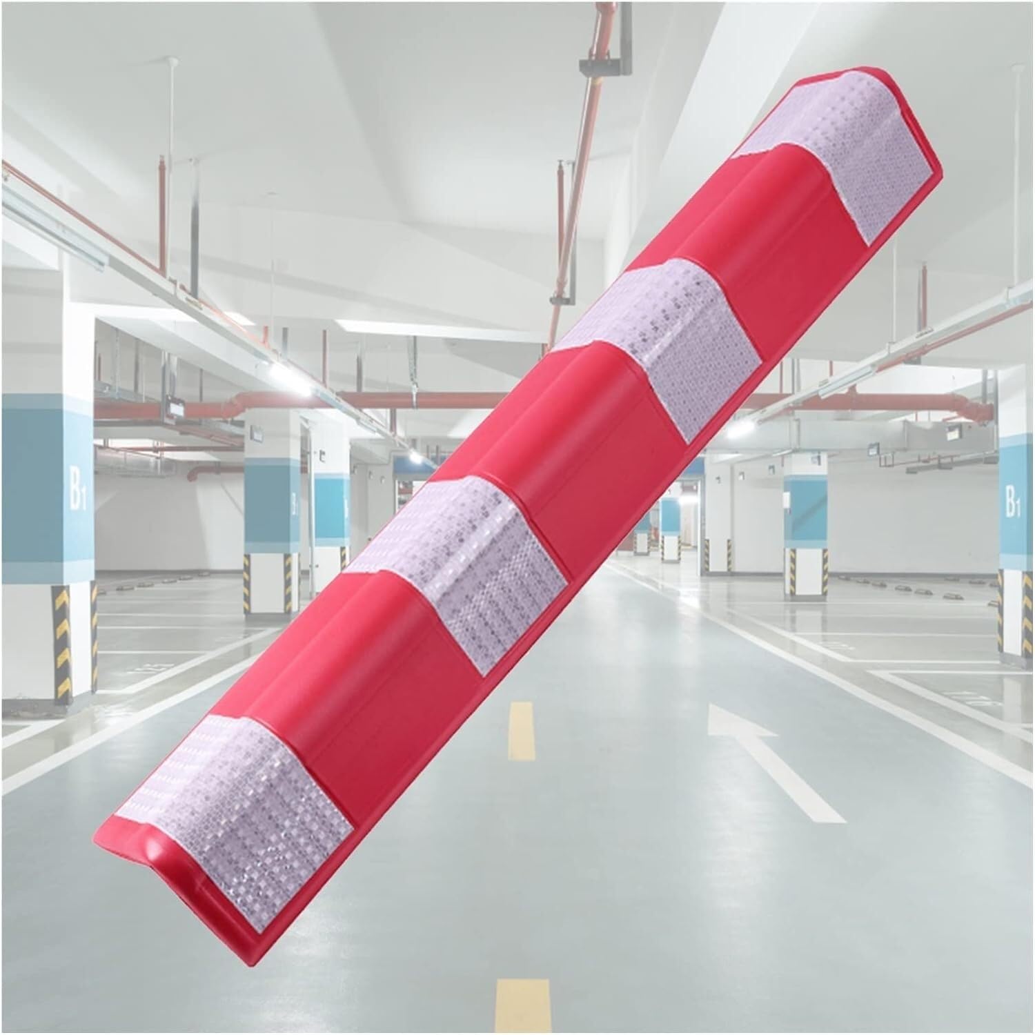 Car Park Corner Protection, Reflective Car Park Bumper Protection 0.6cm Thick 4 Sizes (Color : Rosso, Size : 28pcs)